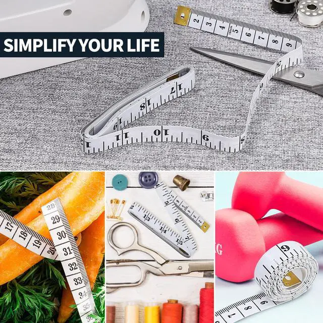Alt view image 7 of 7 - 24 Pcs Double-Scale 60-Inch/150cm Soft Tape Measure Ruler Bulk for Sewing Tailor Cloth Weight Loss Medical Body Measurement Sewing Supplies Knitting Projects - 6 Colors