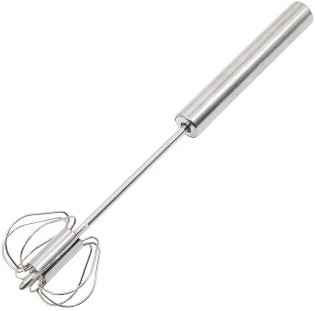 Main image of 10 Inch Hand Push Whisk Easy Egg Whisker Stainless Steel Rotary Whisk Blender
