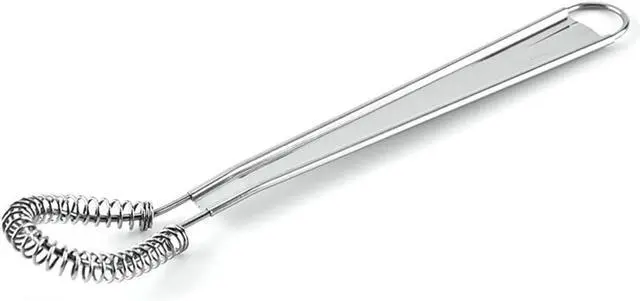 Main image of 1Pc Silver Egg Beater Stainless Steel Mini Spring Coil Whisk Handheld Milk Frother Foamer Sauce Stirrer Blender Coffee Mixer Kitchen Egg Tools Whisks