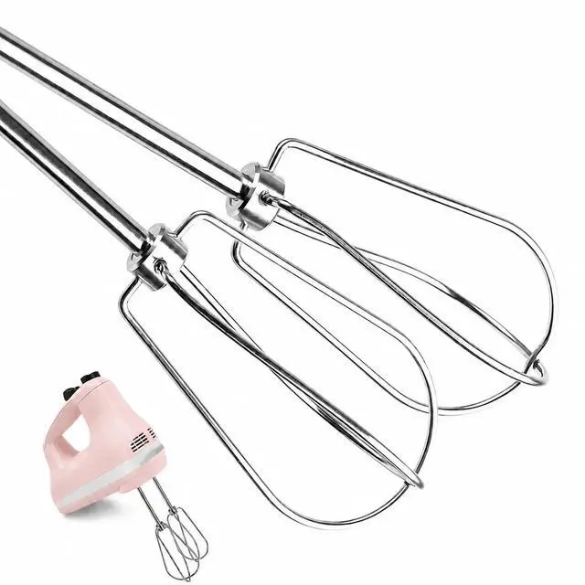 Alt view image 7 of 7 - 2-Pack Stainless Steel Whisks for KitchenAid Hand Mixers | Rust-resistant; Easy snap-in installation; Ideal for whipping eggs, heavy cream & cake batter; Dishwasher safe