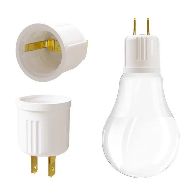 Alt view image 3 of 7 - Outlet to Socket Adapter, Convert Outlet to E26 Light Bulb Socket, Plug-in Light Socket, 2 Pack