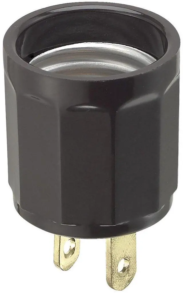 Main image of 15 Amp, 660 Watt Outlet to Lampholder Adapter, 61, Brown