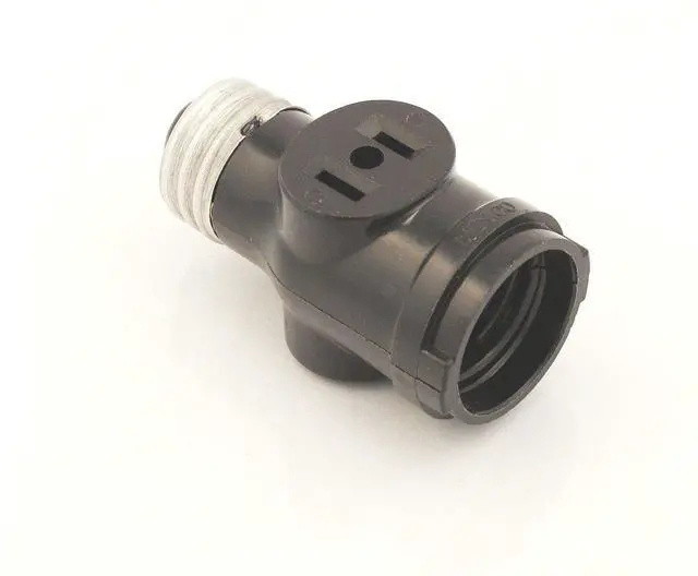 Main image of Two Outlet Socket Adapter, 1403, Black