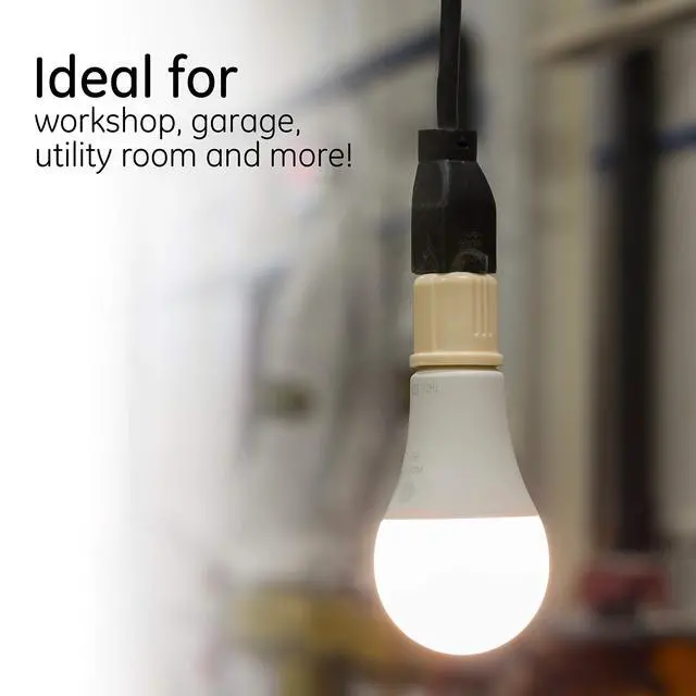 Alt view image 3 of 5 - Power Gear Outlet Adapter, Convert Outlet to Socket, Light Almond, 1 Pack | Add Lighting to Workshop or Garage, Easy Install, DIY Friendly