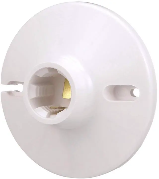 Alt view image 2 of 6 - S1174W-SP-L 660-Watt, 250-Volt Plastic One Piece Keyless Switch Ceiling Receptacle Lamp Holder, White