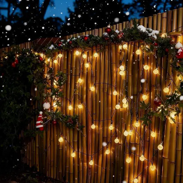 Alt view image 6 of 7 - Solar String Lights Outdoor Waterproof IP65 9.3 Feet Patio Lights with 20 LED Crystal Globe Hanging Light for Backyard Porch Balcony Party Decor, Wedding,Party,Camping (Warm White)