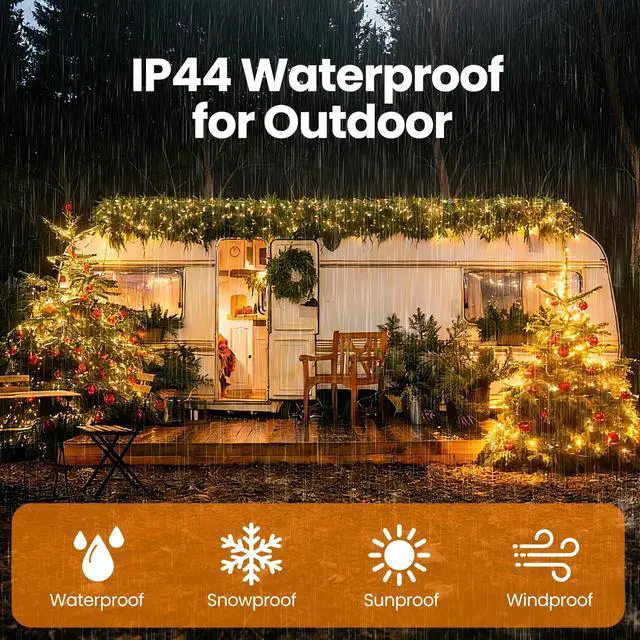 Alt view image 4 of 7 - Solar Christmas Lights Outdoor Waterproof Solar String Lights Outdoor with 8 Lighting Modes for Garden Yard Pathway Fence, 50LED 23FT, Warm White