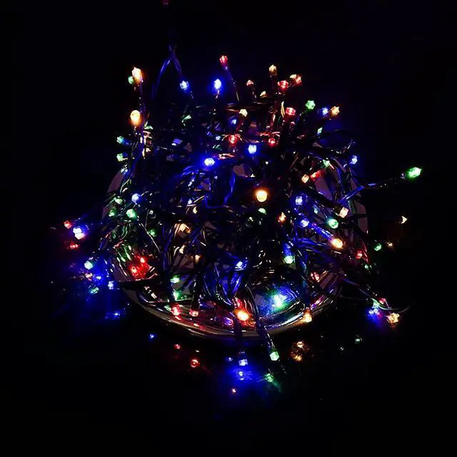 Alt view image 2 of 7 - 40ft Solar Multicolor String Lights Outdoor | 8 Led Lighting Modes four colors waterpoof for Outside,Garden,Courtyards,Trees Decor