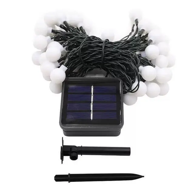 Alt view image 3 of 5 - Solar String Lights Outdoor Waterproof, 30 LED 9.8Ft Total, Solar Powered Globe Patio Lights with 8 Lighting Modes for Garden Yard Porch Wedding Party Decor (Multicolor)