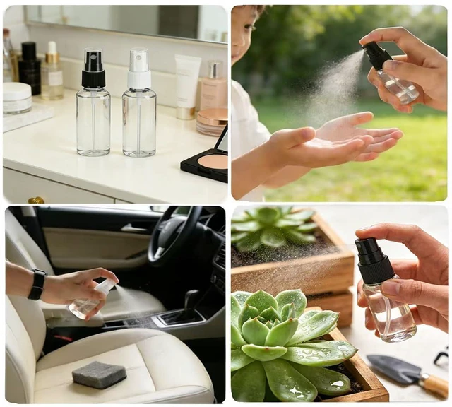 Alt view image 5 of 7 - Lekroos 1 Oz Travel Spray Bottles, Thickened Reusable Refillable Plastic Sprayers 2 Pack