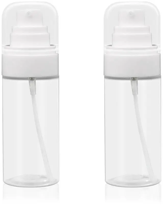 Main image of 2 Pack 2oz/60ml Spray Bottles with Fine Mist for Hair and Face, Travel Spray Bottles for Perfume, Liquid Cosmetics and Essential Oils Decanting