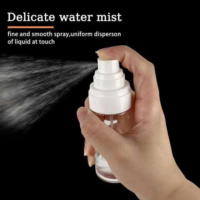 Alt view image 4 of 6 - 2 Pack 2oz/60ml Spray Bottles with Fine Mist for Hair and Face, Travel Spray Bottles for Perfume, Liquid Cosmetics and Essential Oils Decanting
