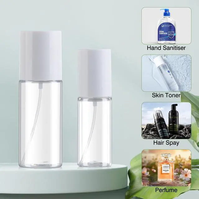 Alt view image 4 of 7 - Small Spray Bottle,Travel Spray Bottles Plastic Portable Refillable Empty Bottles for Outgoing - Leak Proof - Clear