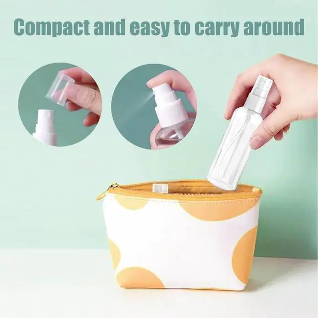 Alt view image 7 of 7 - Small Spray Bottle, Spray Bottles, Clear Empty Fine Mist Plastic Mini Travel Bottle Set, Small Refillable Containers, 2 * 50ml, 2 * 100ml