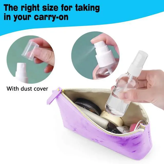 Alt view image 7 of 7 - 7Packs 50ml Spray Bottle,Travel Spray Bottles,Clear Empty Refillable Plastic Bottles,Mini Spray Bottle Small Spray Bottles Transparent Plastic Empty Refillable Holiday Travel Bottle