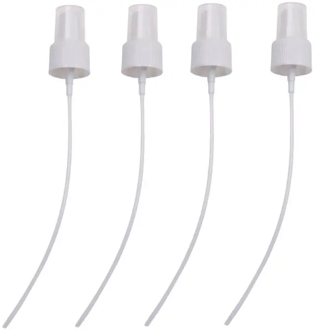 Main image of 4Pcs White Spray Bottle Top 24/410 Cap Size Spray Nozzle for Bottle | 24/410 Cap Size Spray Nozzle for Bottles, Fine Mist Spray Caps with Dip Tube for Essential Oil Bottles, Cleaning Solutions
