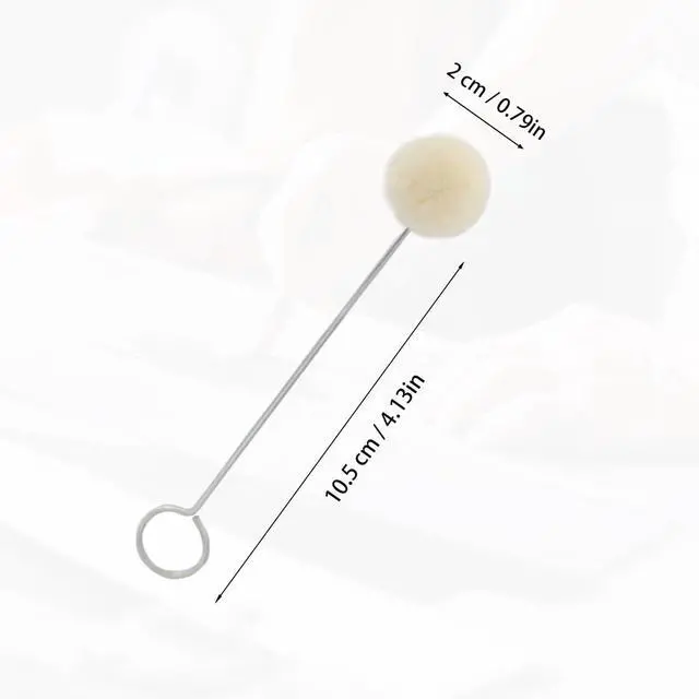 Alt view image 3 of 7 - 10 Pieces Wool Daubers Ball Brush Leather Dye Tool with Metal Handle | Wool Balls Dauber Dyeing Applicator, Leather Dye Applicator for DIY Crafts Projects