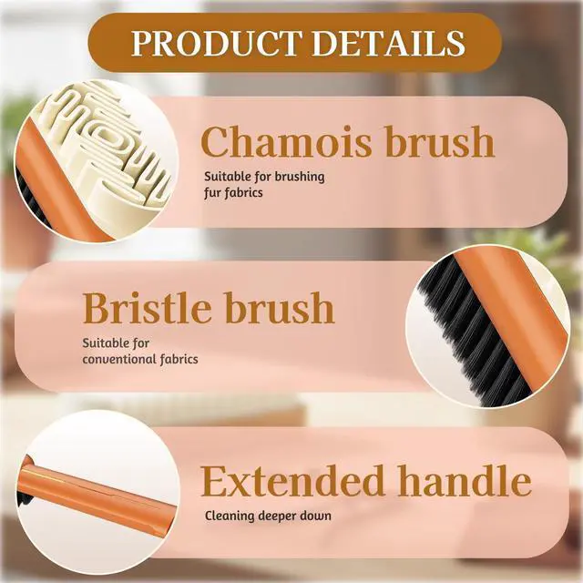 Alt view image 5 of 7 - Suede Brush, Rubber Shoe Brush, Orange and Gold Shoe Cleaning Brush Suitable for Professional Leather Care and Footwear Enthusiasts