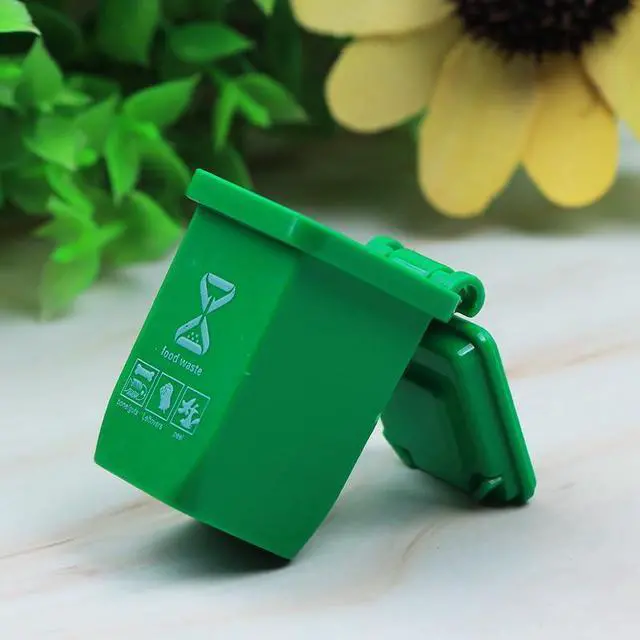 Alt view image 4 of 7 - 10Pcs Creative Trash Can Miniature Mini Trash Bin Sorting Bucket Scene Ornament
