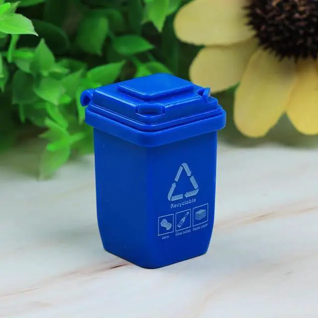 Alt view image 5 of 7 - 10Pcs Creative Trash Can Miniature Mini Trash Bin Sorting Bucket Scene Ornament