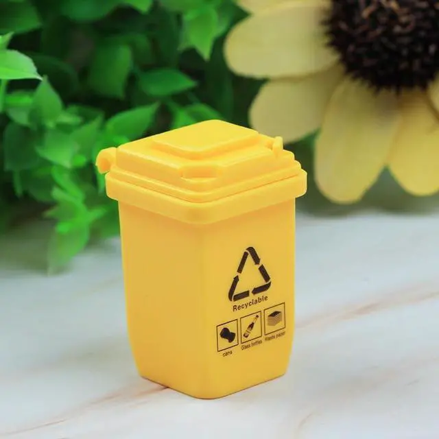 Alt view image 6 of 7 - 10Pcs Creative Trash Can Miniature Mini Trash Bin Sorting Bucket Scene Ornament