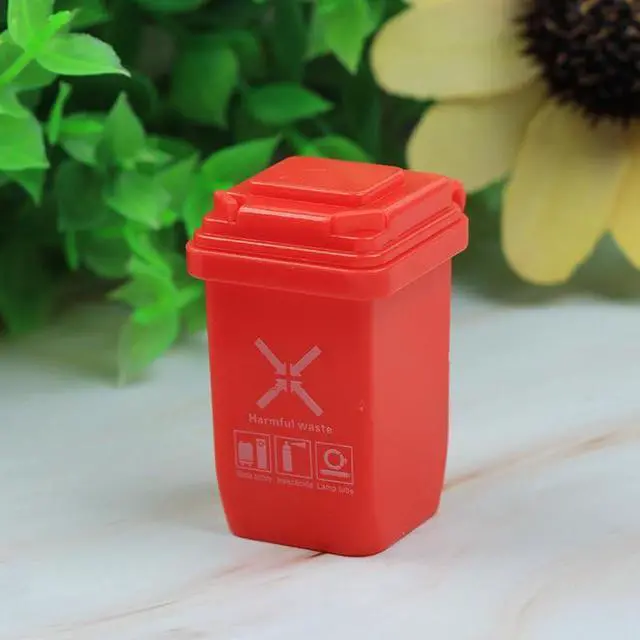 Alt view image 7 of 7 - 10Pcs Creative Trash Can Miniature Mini Trash Bin Sorting Bucket Scene Ornament