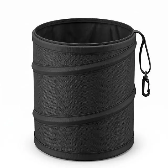 Main image of Foldable Car Trash Can,Portable Pop Up Trash Can with Elastic Band and Hanging Loop Waterproof CarGarbage Cans for Truck Auto SUV Vehicle RV Camping