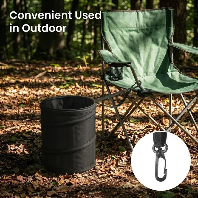 Alt view image 7 of 7 - Foldable Car Trash Can,Portable Pop Up Trash Can with Elastic Band and Hanging Loop Waterproof CarGarbage Cans for Truck Auto SUV Vehicle RV Camping