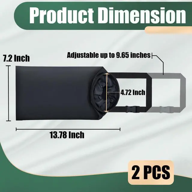 Alt view image 3 of 7 - 2 PCS Car Trash Bags, Car Accessories Washable Garbage Bag Hanging | Detachable Trash Can with Top Elastic Vent & Sticky Strap Bottom Opening, Seat Back Tash Bag for Cars,Travelling,Outdoor