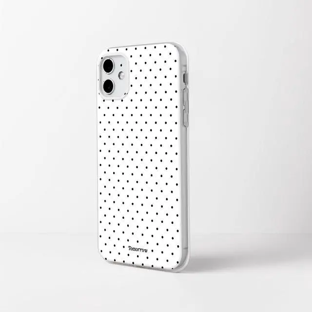 Alt view image 4 of 6 - Cute Polka Dot Phone Case Compatible with iPhone 11, Girly Aesthetic Design Soft TPU Shockproof Cases Cover for Girls Women, White