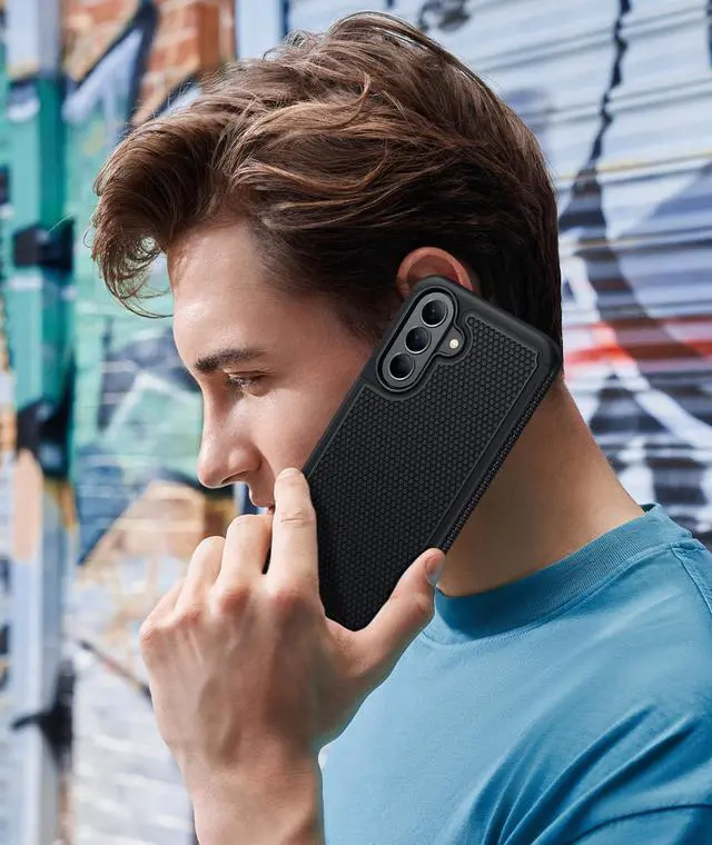 Alt view image 7 of 7 - for Galaxy A37-5G Phone Case: Dual Layer Samsung A37 5G Cover Black | Non Slip Matte Textured Protective Cases With Screen Protector, Military Grade Shockproof Drop Protection, Daily Use, Black