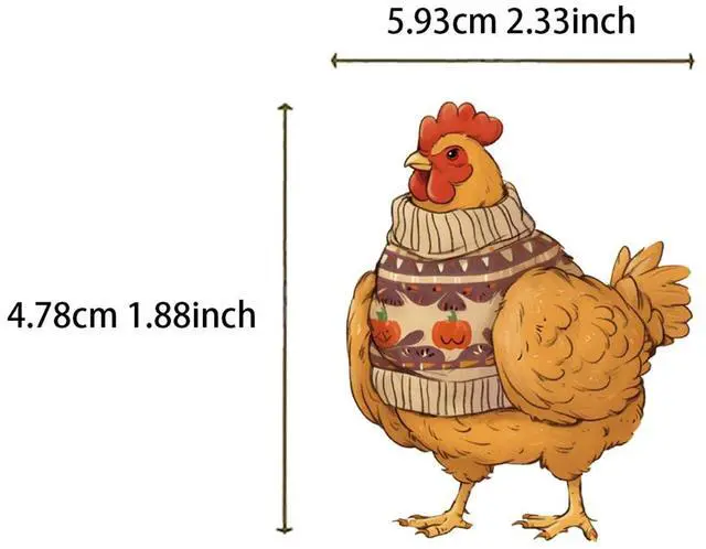 Alt view image 4 of 7 - 50PCS Funny Chicken Stickers for Teens Boy Girls Kids Cute Cartoon Hen Stickers Rooster Vinyl Waterproof Sticker Lovely Cartoon Chicken Decals Pack for Party Supplies School Reword