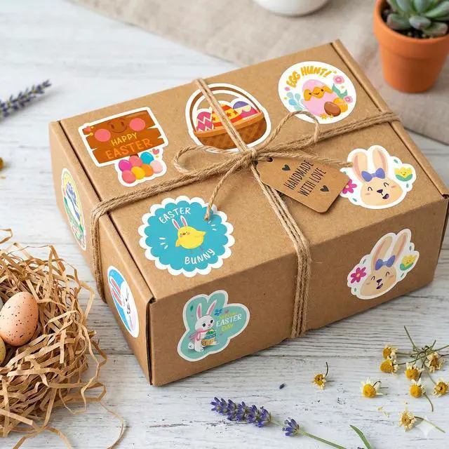 Alt view image 4 of 7 - Easter Stickers for Kids, Waterproof Vinyl Bunny Egg Sticker for Water Bottles, Scrapbook, Easters Classroom Gifts, Easter Egg Fillers for Kids, Basket Stuffers for Boys Girls Teens