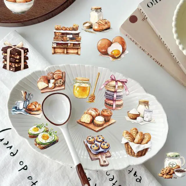 Alt view image 5 of 7 - Cute Baking Stickers for Adults,Teens,Kids, 50PCS Realistic Bakery PET Transparent Waterproof Stickers Pack for Water Bottles,Laptop,Scrapbook, Funny Bakery Themed Party Decorations