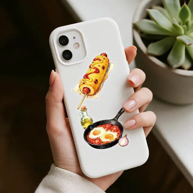 Alt view image 7 of 7 - 50Pcs Transparent Kitchen Food Stickers Pack Waterproof PET Watercolor Cooking Baking Decals for Water Bottle Laptop Phone Case Scrapbook Journal Cup DIY Decor for Food Lovers Home Cooks