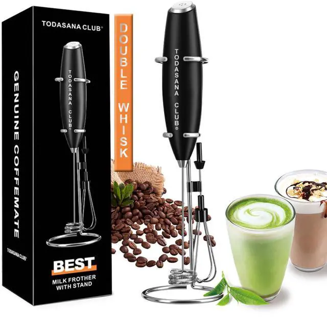 Main image of 2026 Frother Wand, BEST Double Whisk Milk Frother Handheld- High Powered 19000rpm/min For Coffee With Improved Motor Electric Drink Mixer For Cappuccino, Frappe, Matcha & More