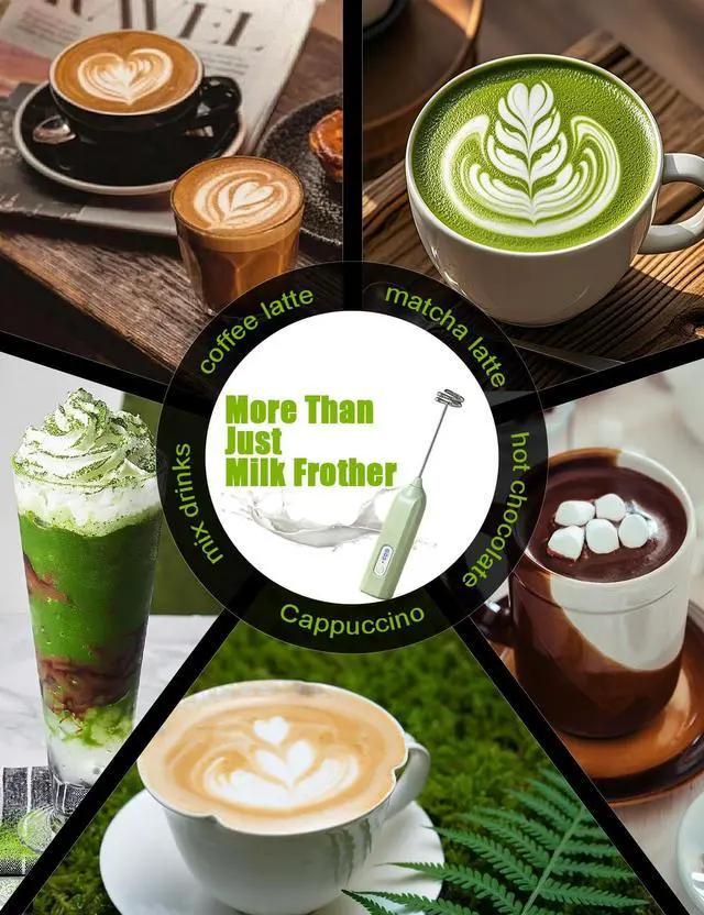 Alt view image 5 of 7 - Electric Matcha Whisk - Milk Frother Handheld for Creamy Lattes | Cordless Rechargeable Frother, Ergonomic Handle, 3 Adjustable Speeds, Portable & Easy to Clean
