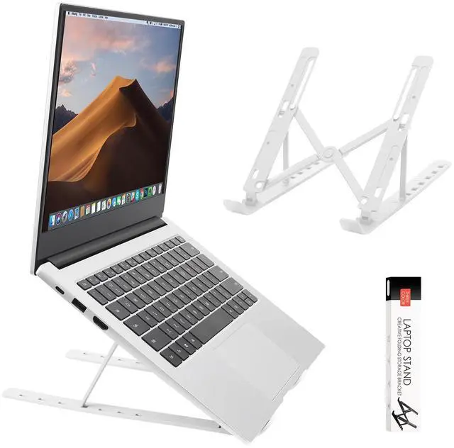 Main image of Portable Laptop Stand, Ergonomic Laptop Mount Support, Detachable Laptop Riser Notebook Holder Compatible with MacBook, Dell, Lenovo More 10-15.6" Laptops, Silver