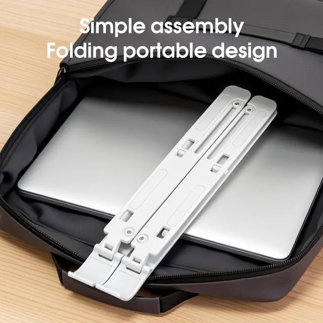 Alt view image 4 of 7 - Portable Laptop Stand, Ergonomic Laptop Mount Support, Detachable Laptop Riser Notebook Holder Compatible with MacBook, Dell, Lenovo More 10-15.6" Laptops, Silver