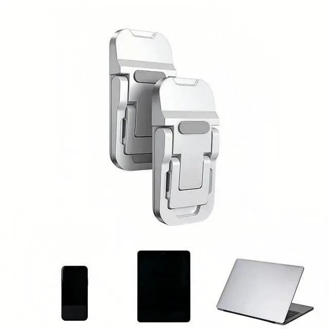 Main image of Ergonomic Zinc Alloy Laptop Stand,Portable Keyboard Riser with 2 Adjustable Angles (8°&13°),Foldable Invisible Laptop Riser for Desk,Anti-Slip,Heat Dissipation,Supports Up to 22lbs for 10-17" Laptops