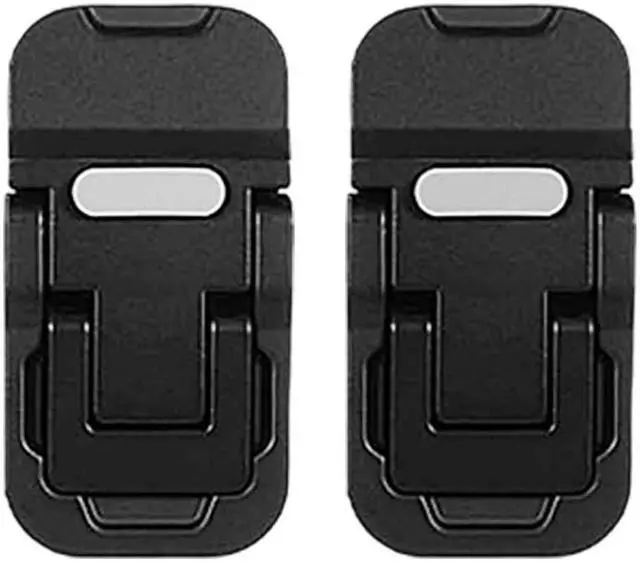 Main image of 2 Pcs Black Portable Keyboard Riser, Dual Tilt Angle Adjustment Foldable Laptop Stand, Self-Adhesive Mini Computer Stand for Desk/Most Keyboards