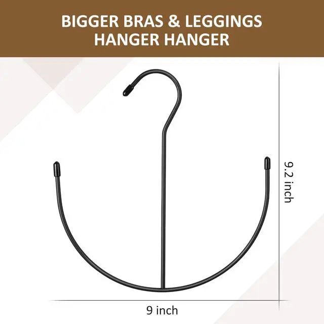 Alt view image 5 of 6 - Legging Hangers for Closet Organizer, Space Saving Sport Bra Hanger, 10 Storage Capacity Closet Organizers and Storage for Bras Tank Tops Belts Hats, Black