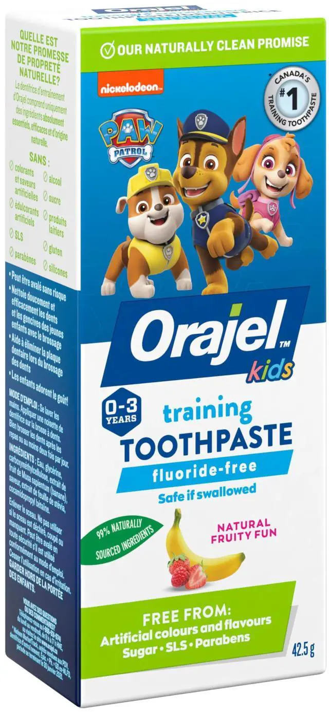 Alt view image 2 of 7 - Naturals PAW Patrol Kids Toothpaste, Fruity Flavor, 1.5 Oz | Fluoride-Free Training Toothpaste, For Babies and Toddlers Ages 0-3, No Artificial Colors, Dyes or Sweeteners