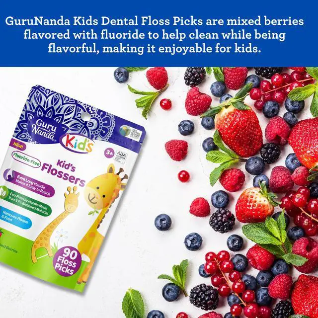 Alt view image 5 of 7 - Dental Floss Picks for Kids, Extra-Long Giraffe-Shaped Picks, Fluoride-Free, Anti-Slip & Shred-Resistant Design & Eco-Friendly Handle & Berry Flavor, Ideal for Ages 3+, 90 Count (Pack of 1)