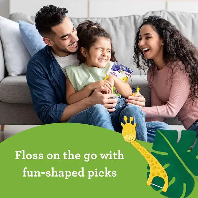 Alt view image 7 of 7 - Dental Floss Picks for Kids, Extra-Long Giraffe-Shaped Picks, Fluoride-Free, Anti-Slip & Shred-Resistant Design & Eco-Friendly Handle & Berry Flavor, Ideal for Ages 3+, 90 Count (Pack of 1)