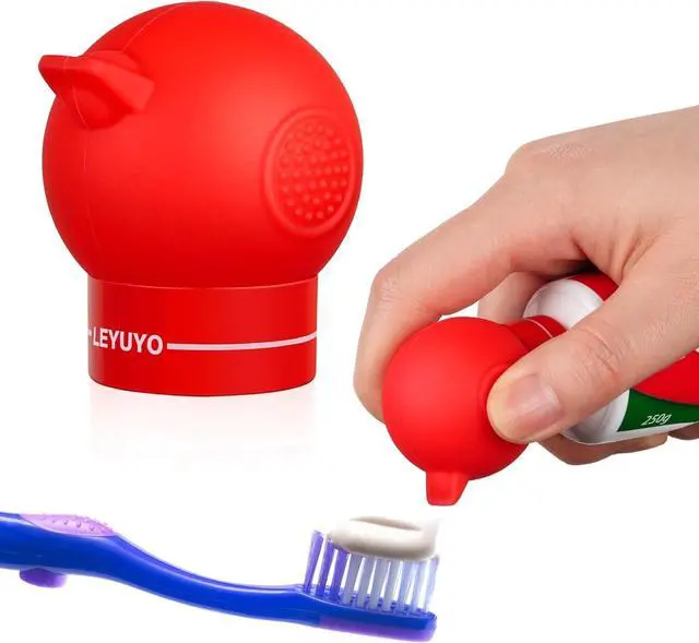 Main image of Toothpaste Tube Squeezer for Kids, Self Closing Dispenser Cap | Silicone Toothpaste Cap, Self-sealing Toothpaste Dispener, No Mess Tube Dispenser, Precise Dosing for Kids, Adults