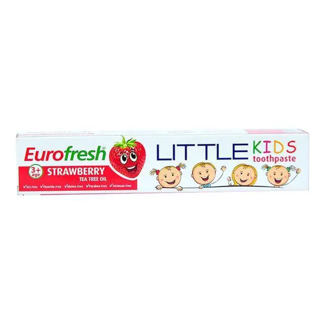 Alt view image 3 of 5 - Eurofresh Little Kids Strawberry Toothpaste, 1.76oz | Fluoride, Paraben, Triclosan Free Toothpaste 50 g 1.76 oz, Daily Oral Care, Fresh Breath Support, Stain Care Routine