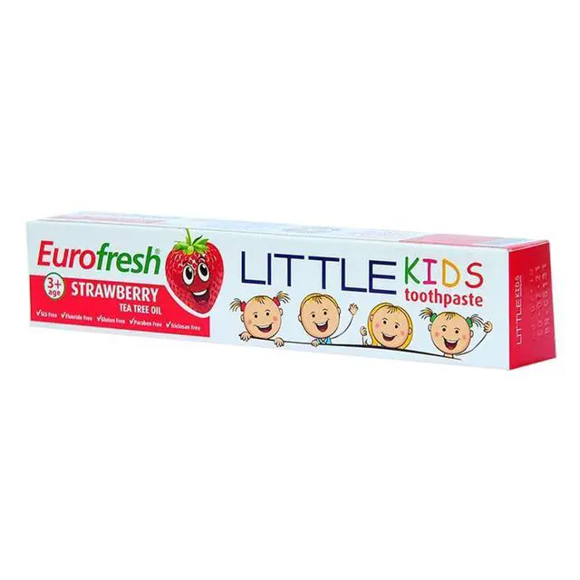 Alt view image 4 of 5 - Eurofresh Little Kids Strawberry Toothpaste, 1.76oz | Fluoride, Paraben, Triclosan Free Toothpaste 50 g 1.76 oz, Daily Oral Care, Fresh Breath Support, Stain Care Routine