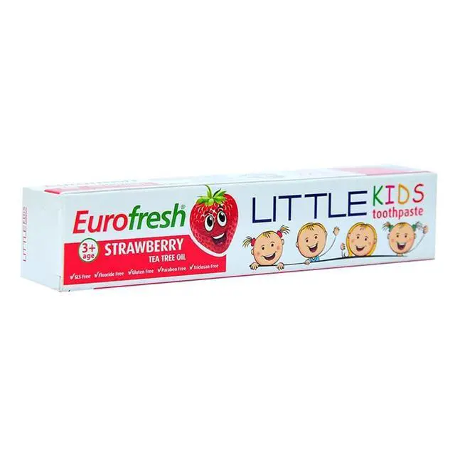 Alt view image 5 of 5 - Eurofresh Little Kids Strawberry Toothpaste, 1.76oz | Fluoride, Paraben, Triclosan Free Toothpaste 50 g 1.76 oz, Daily Oral Care, Fresh Breath Support, Stain Care Routine