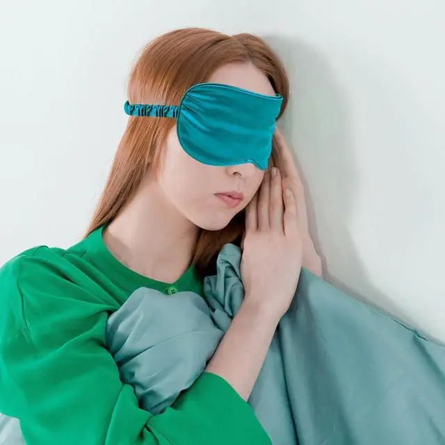 Alt view image 5 of 7 - 1 Pack Sleep Mask, Silk Eye Mask with Elastic Strap, Breathable Eye Mask for Sleeping,Travel, Girls, Women, Men (Pink)